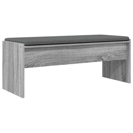 Hallbänk med kudde Grå Sonoma 103 x 38 x 40 cm