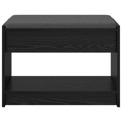 Hallbänk Svart Ek 63 x 38 x 45 cm Konstruerat Trä och Tyg