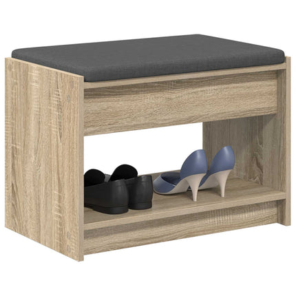 Hallbänk Sonoma-ek 63 x 38 x 45 cm Konstruerat Trä och Tyg