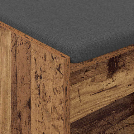 Hallbänk Gammalt trä 63 x 38 x 45 cm Konstruerat Trä och Tyg