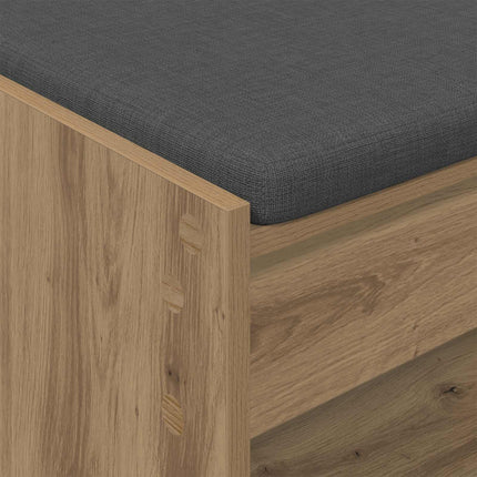 Hallbänk Artisan Ek 63 x 38 x 45 cm Konstruerat Trä och Tyg