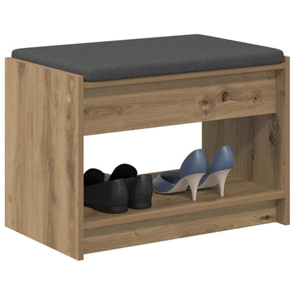 Hallbänk Artisan Ek 63 x 38 x 45 cm Konstruerat Trä och Tyg