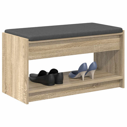 Hallbänk Sonoma-ek 83 x 38 x 45 cm Konstruerat Trä och Tyg