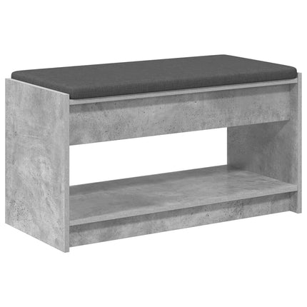 Hallbänk BetongGrå 83 x 38 x 45 cm Konstruerat Trä och Tyg