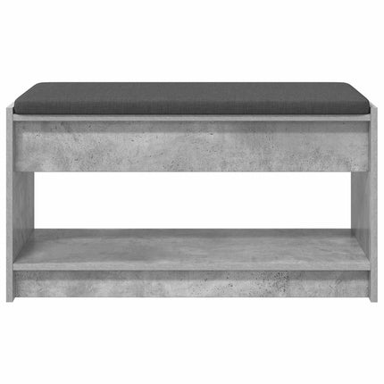 Hallbänk BetongGrå 83 x 38 x 45 cm Konstruerat Trä och Tyg