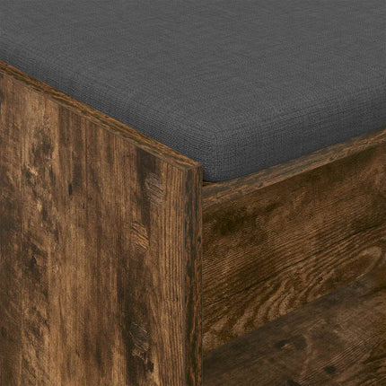 Hallbänk Rökt Ek 83 x 38 x 45 cm Konstruerat Trä och Tyg