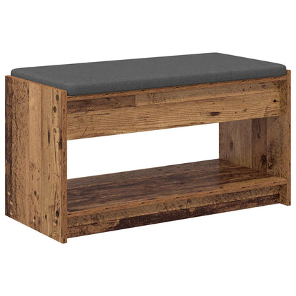 Hallbänk Gammalt trä 83 x 38 x 45 cm Konstruerat Trä och Tyg