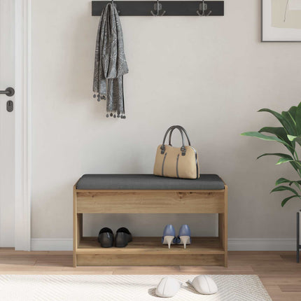 Hallbänk Artisan Ek 83 x 38 x 45 cm Konstruerat Trä och Tyg