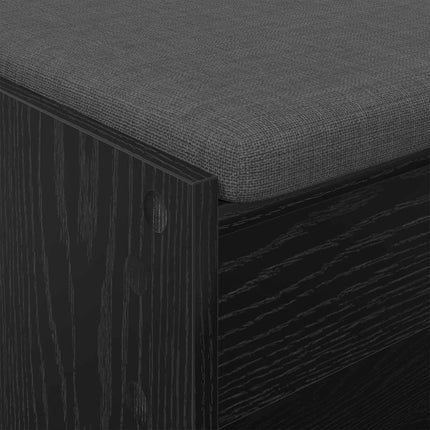 Hallbänk Svart Ek 103 x 38 x 45 cm Konstruerat Trä och Tyg