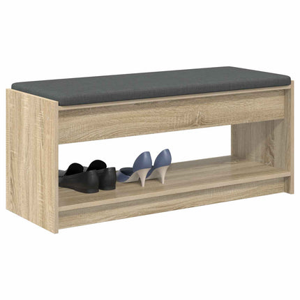 Hallbänk Sonoma-ek 103 x 38 x 45 cm Konstruerat Trä och Tyg