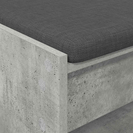Hallbänk BetongGrå 103 x 38 x 45 cm Konstruerat Trä och Tyg