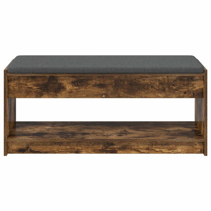 Hallbänk Rökt Ek 103 x 38 x 45 cm Konstruerat Trä och Tyg