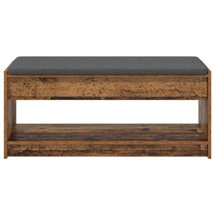 Hallbänk Gammalt trä 103 x 38 x 45 cm Konstruerat Trä och Tyg