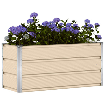 Planteringskärl Elfenben 100 x 40 x 45 cm Stål