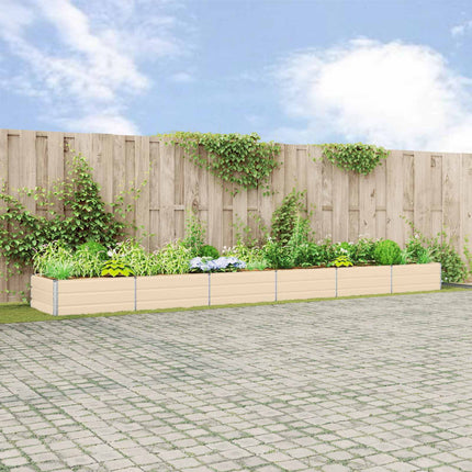 Planteringskärl Elfenben 580 x 100 x 45 cm Galvaniserat Stål