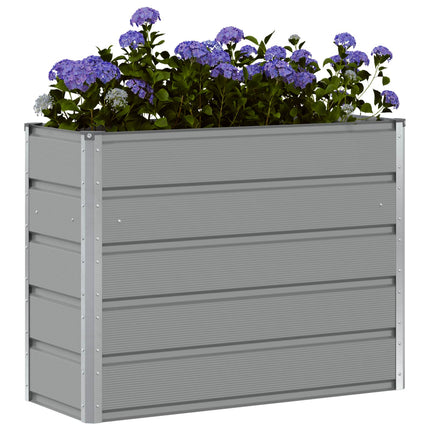 Planteringskärl Ljusgrå 100 x 40 x 75 cm Stål