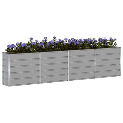Planteringskärl Ljusgrå 320 x 40 x 75 cm Stål