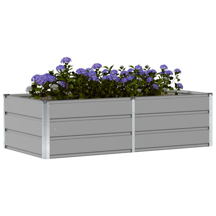 Planteringskärl Ljusgrå 160 x 80 x 45 cm Stål