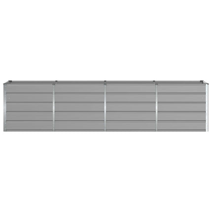 Planteringskärl Ljusgrå 320 x 80 x 75 cm Stål
