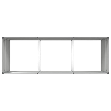 Planteringskärl Ljusgrå 290 x 100 x 75 cm Galvaniserat Stål