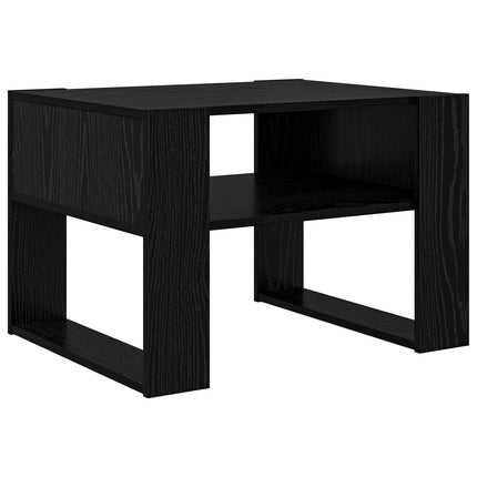 Kaffeebord med lagring Svart Ek 66 x 53 x 45 cm Konstruerat trä