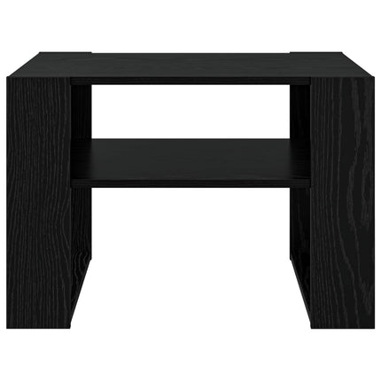 Kaffeebord med lagring Svart Ek 66 x 53 x 45 cm Konstruerat trä