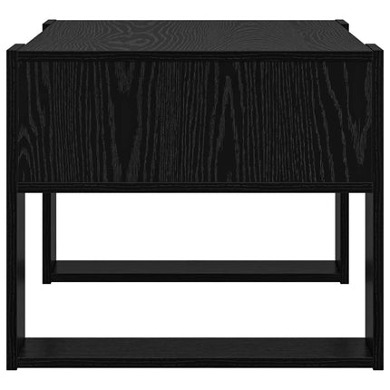 Kaffeebord med lagring Svart Ek 66 x 53 x 45 cm Konstruerat trä
