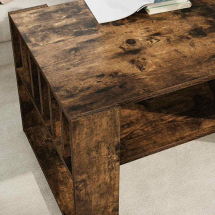 Kaffeebord Rökt ek 92 x 49,5 x 45 cm Konstruerat trä