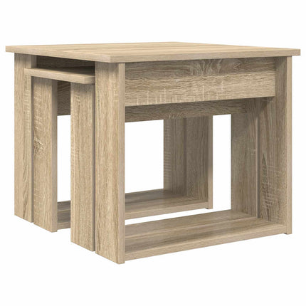 Kaffebordsset 2 st Sonoma-ek 50 x 52 x 42 cm Konstruerat trä