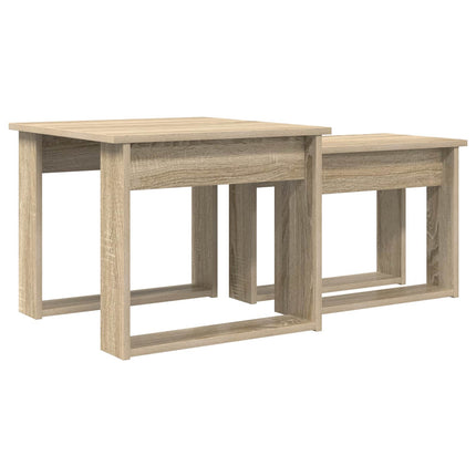 Kaffebordsset 2 st Sonoma-ek 50 x 52 x 42 cm Konstruerat trä