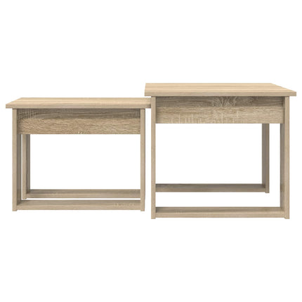 Kaffebordsset 2 pcs Sonoma-ek Konstruerat trä