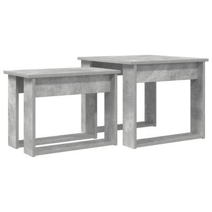 Kaffebordsset 2 st Betonggrå 50 x 52 x 42 cm Konstruerat trä