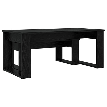 Kaffebordsset 2 pcs Svart Ek Konstruerat trä