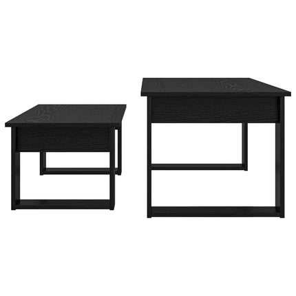 Kaffebordsset 2 pcs Svart Ek Konstruerat trä
