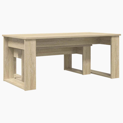 Kaffebordsset 2 st Sonoma-ek 100 x 50 x 42 cm Konstruerat trä