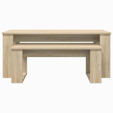 Kaffebordsset 2 pcs Sonoma-ek Konstruerat trä