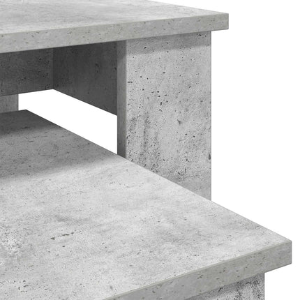 Kaffebordsset 2 pcs Betonggrå Konstruerat trä
