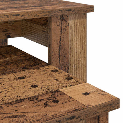 Kaffebordsset 2 st Gammalt trä 100 x 50 x 42 cm Konstruerat trä