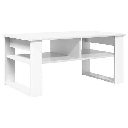 Kaffeebord med lagring Vit 96 x 54 x 44 cm Konstruerat trä