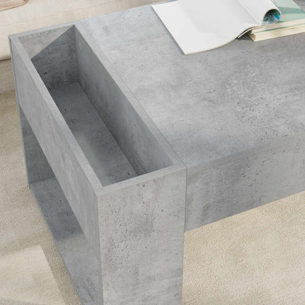 Kaffeebord Betonggrå 110 x 50 x 41 cm Konstruerat trä