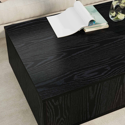 Kaffeebord Svart Ek 95 x 55 x 31 cm Konstruerat trä