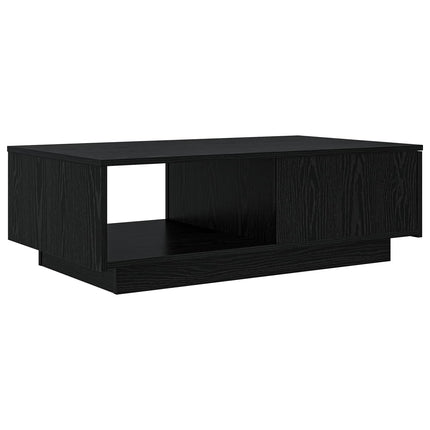Kaffeebord med låda Svart Ek 95 x 55 x 31 cm Konstruerat trä
