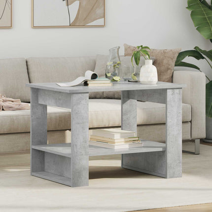 Kaffeebord Betonggrå 72 x 50 x 50 cm Konstruerat trä