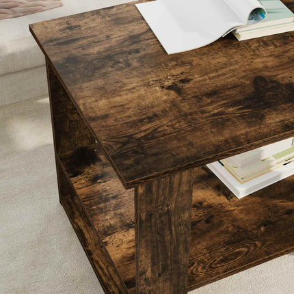 Kaffeebord Rökt ek 72 x 50 x 50 cm Konstruerat trä