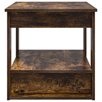 Kaffeebord Rökt ek 72 x 50 x 50 cm Konstruerat trä