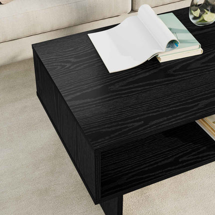 Kaffeebord Svart Ek 80 x 46 x 35 cm Konstruerat trä