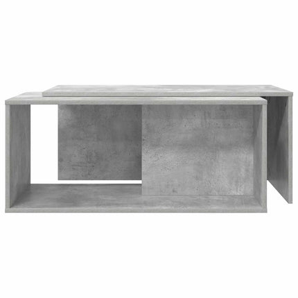 Kaffebordsset 2 st Betonggrå 90 x 48 x 40 cm Konstruerat trä