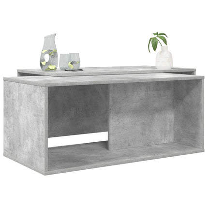 Kaffebordsset 2 st Betonggrå 90 x 48 x 40 cm Konstruerat trä