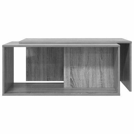 Kaffebordsset 2 pcs Grå Sonoma Konstruerat trä
