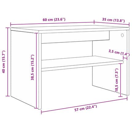 TV-skåp Gammalt trä 60 x 35 x 40 cm Konstruerat trä
